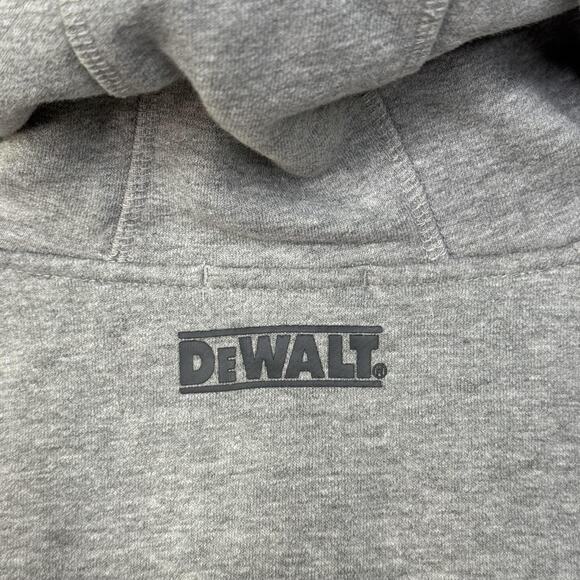 DeWALT Hoodie Mens Medium Gray Logan Heavy Duty Guaranteed Tough Pockets - Picture 7 of 12